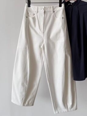 Tibi NWOT Spring Denim Sid Jean White Short